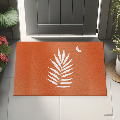 Feblilac Single Palm Leaf PVC Coil Door Mat