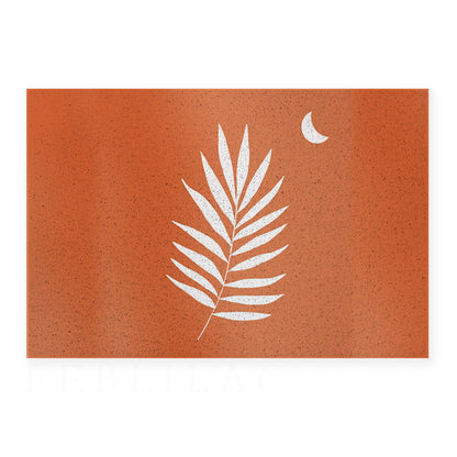 Feblilac Single Palm Leaf PVC Coil Door Mat