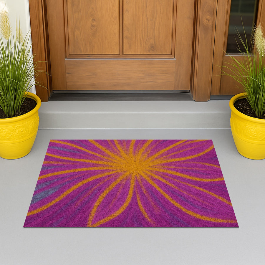 Feblilac Butterfly Pattern PVC Coil Door Mat