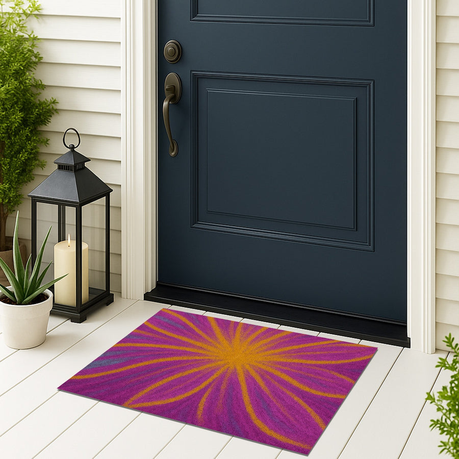 Feblilac Butterfly Pattern PVC Coil Door Mat