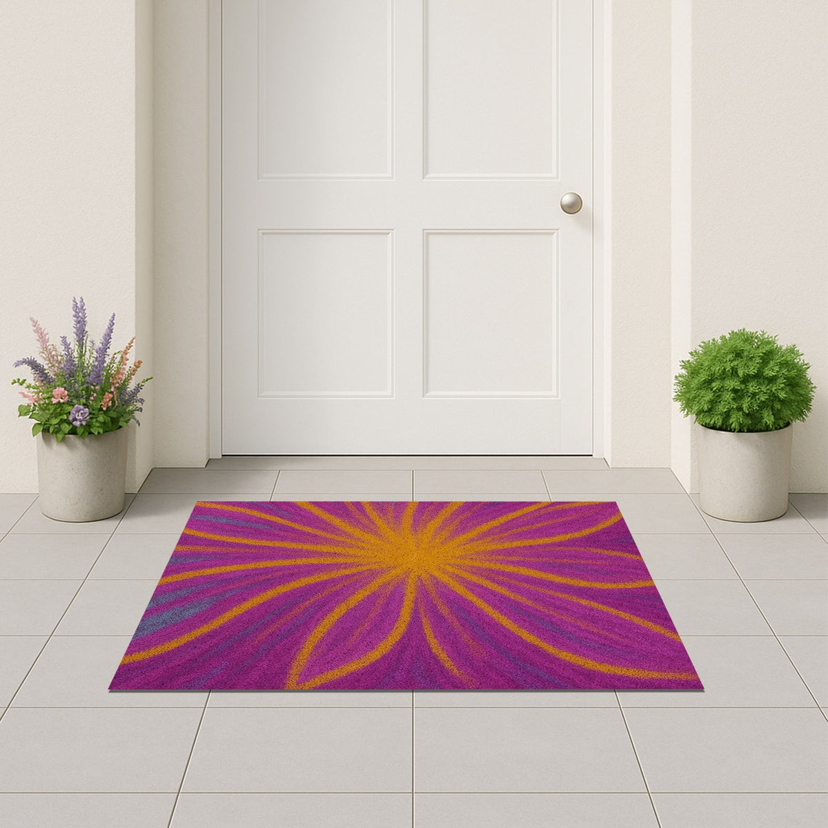 Feblilac Butterfly Pattern PVC Coil Door Mat
