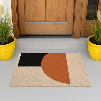 Feblilac Modern Minimal Geometry PVC Coil Door Mat
