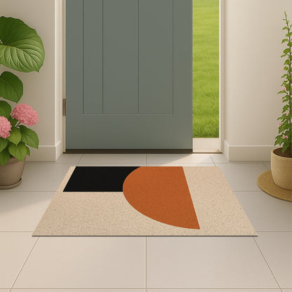 Feblilac Modern Minimal Geometry PVC Coil Door Mat