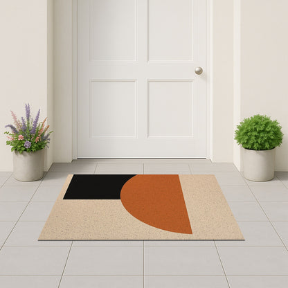 Feblilac Modern Minimal Geometry PVC Coil Door Mat