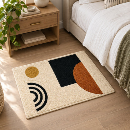 Feblilac Modern Minimal Geometry PVC Coil Door Mat