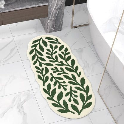 Feblilac Leaves Runner PVC Coil Door Mat