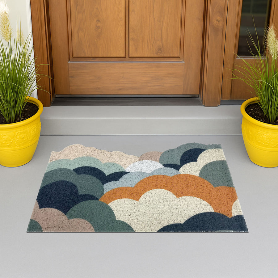 Feblilac Colorful Cloud Silky Loop Door Mat – Non-Slip Outdoor & Indoor Welcome Mat - view 4