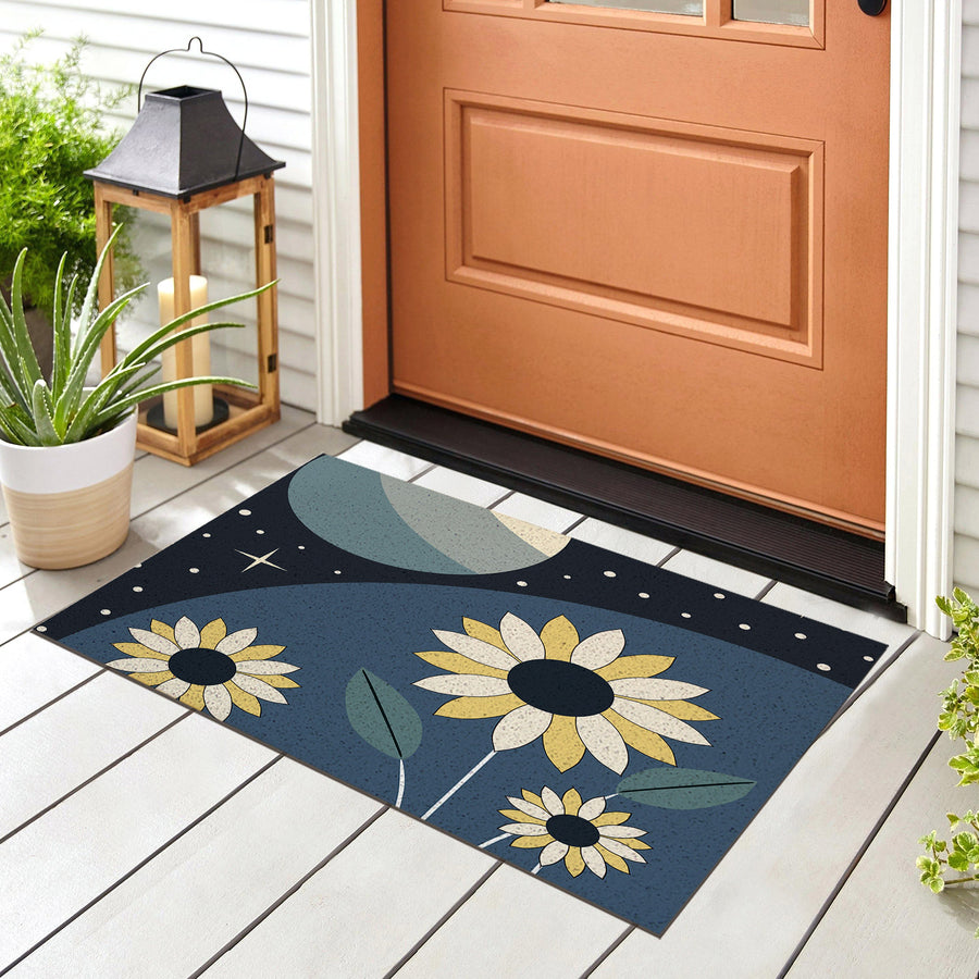 Feblilac Planet Sunflower PVC Coil Door Mat