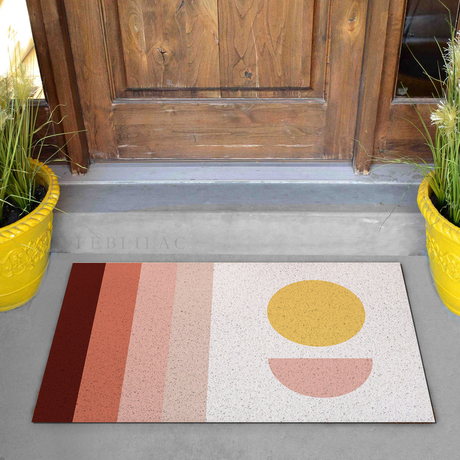 Feblilac Pink Sun Stripes PVC Coil Door Mat - view 2