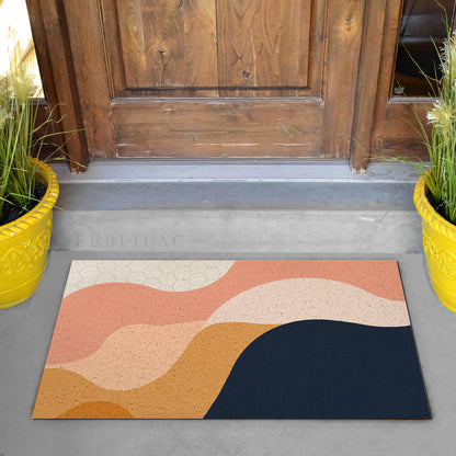 Feblilac Six-Color Wave Mountain PVC Coil Door Mat