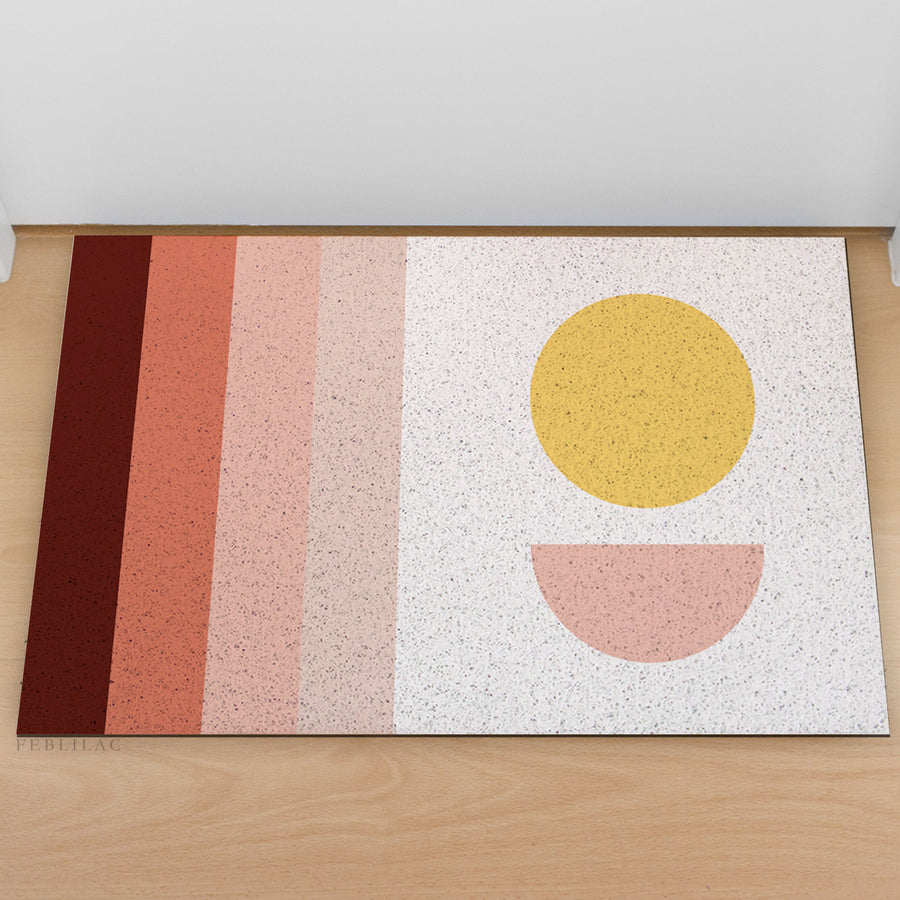 Feblilac Pink Sun Stripes PVC Coil Door Mat - view 3