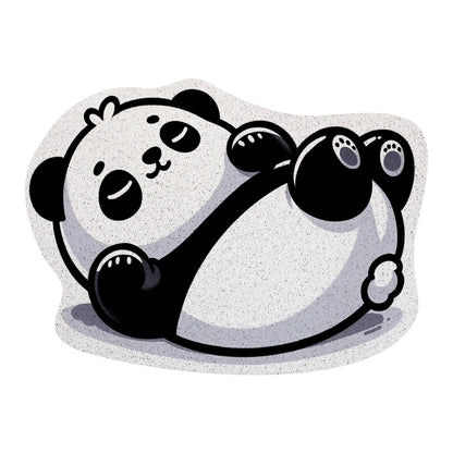 Feblilac Sleeping Fat Panda PVC Coil Door Mat