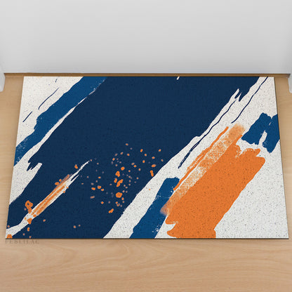 Feblilac Paint Blue Orange PVC Coil Door Mat