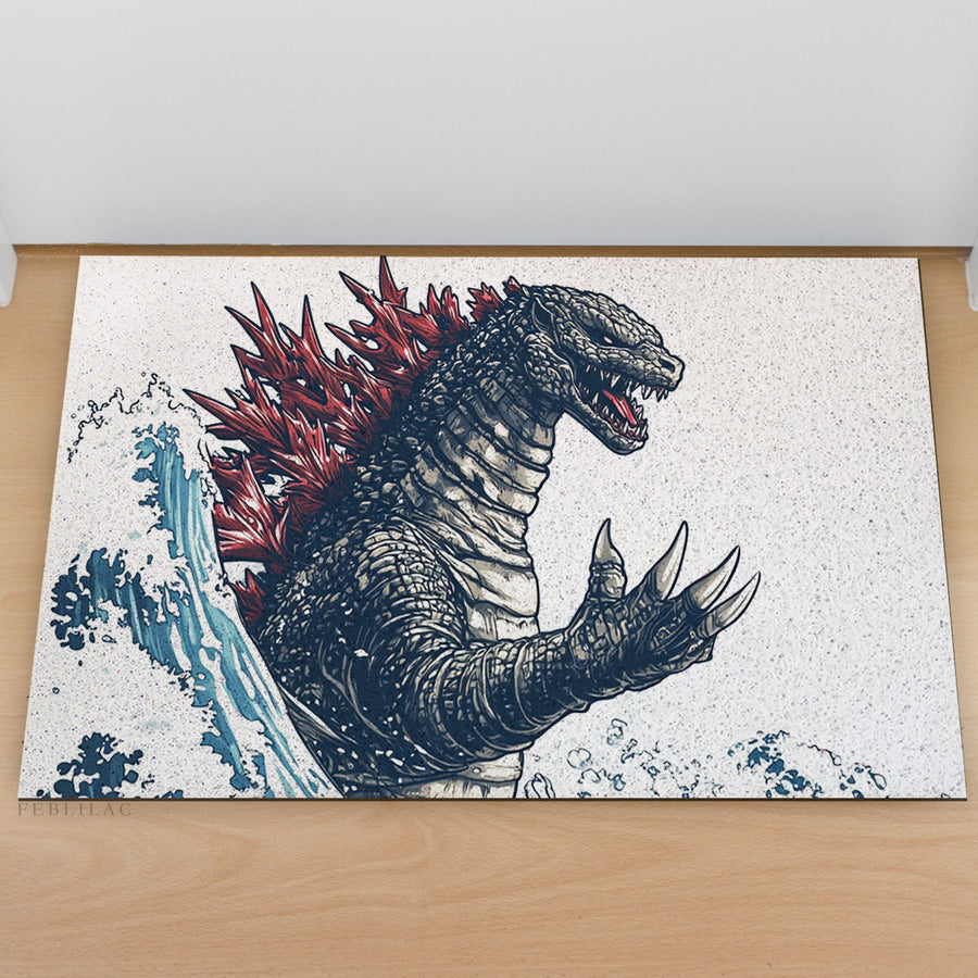 Feblilac Japanese Wave Monster PVC Coil Door Mat - view 3