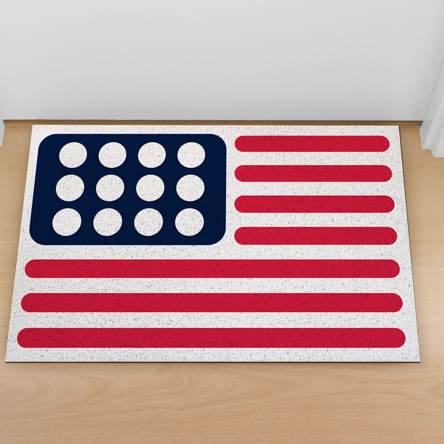 Feblilac American Flag Lego Version PVC Coil Door Mat