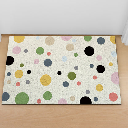 Feblilac Colorful Polka Dots PVC Coil Door Mat