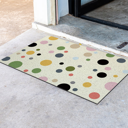 Feblilac Colorful Polka Dots PVC Coil Door Mat