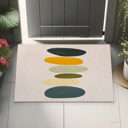 Feblilac Colored Stone Yellow Green PVC Coil Door Mat