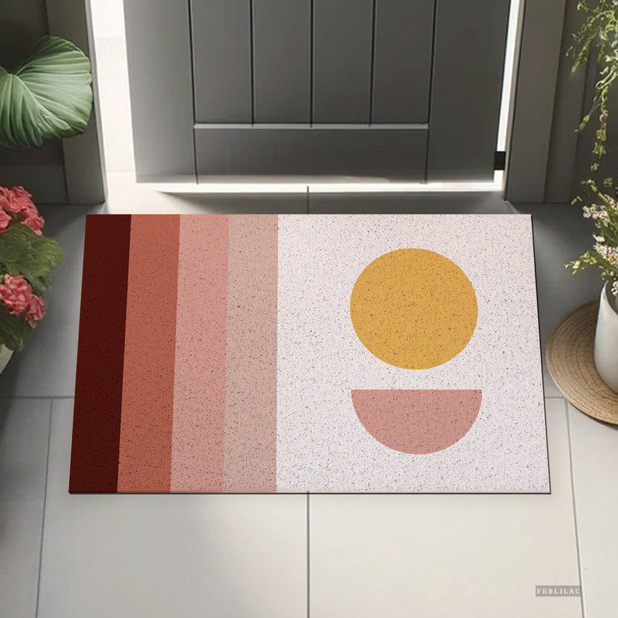 Feblilac Pink Sun Stripes PVC Coil Door Mat - view 4