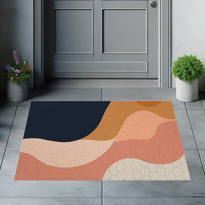 Feblilac Six-Color Wave Mountain PVC Coil Door Mat