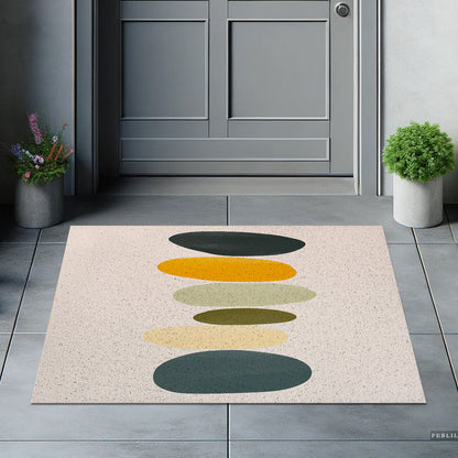 Feblilac Colored Stone Yellow Green PVC Coil Door Mat