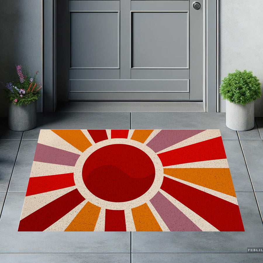 Feblilac Sun Rays Shining PVC Coil Door Mat - view 4