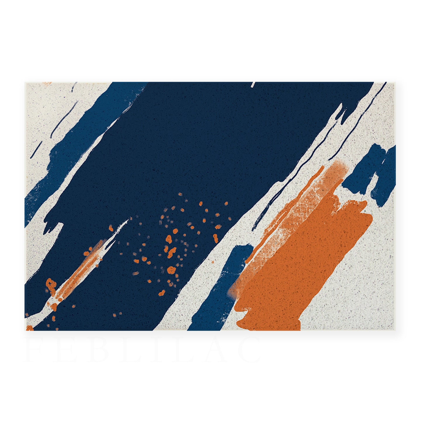 Feblilac Paint Blue Orange PVC Coil Door Mat