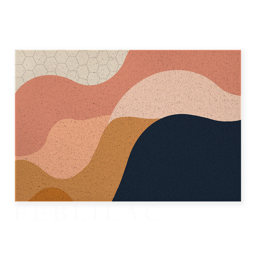 Feblilac Six-Color Wave Mountain PVC Coil Door Mat - view 4