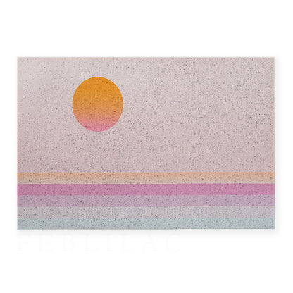 Feblilac Pink Ocean Sunset PVC Coil Door Mat