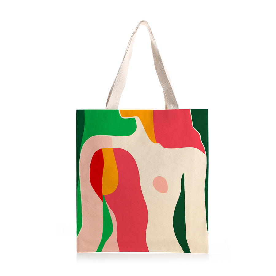 Feblilac Modern Abstract Woman Canvas Tote Bag - view 2