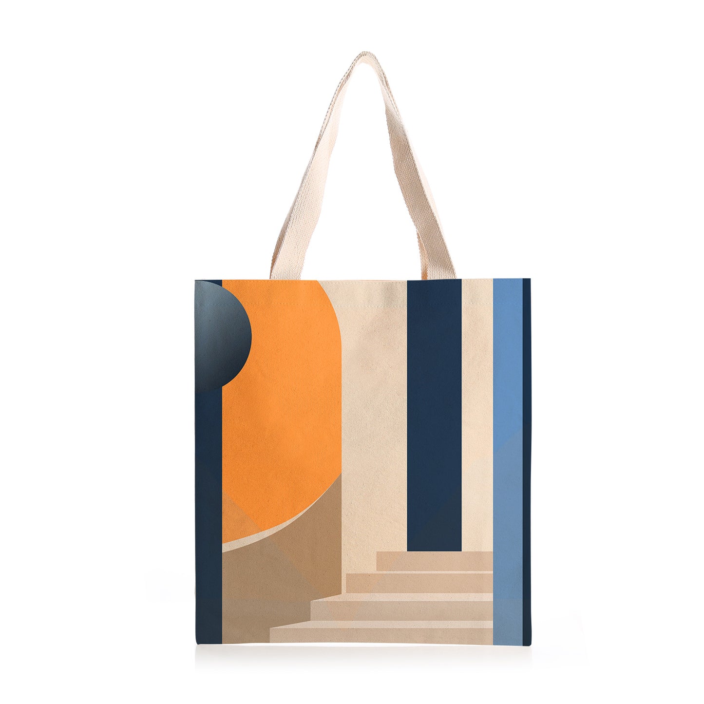 Feblilac Modern Simple Staircase Canvas Tote Bag