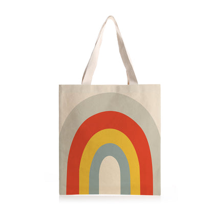 Feblilac Super Big Rainbow Canvas Tote Bag