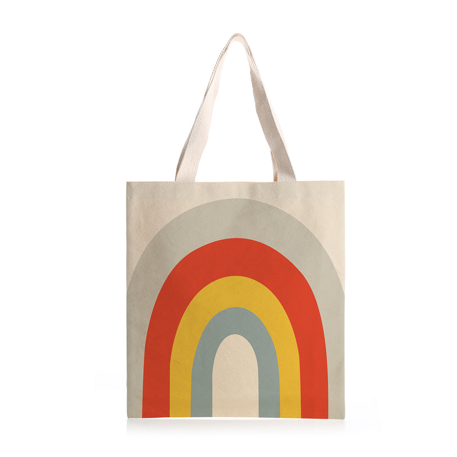 Feblilac Super Big Rainbow Canvas Tote Bag - view 2