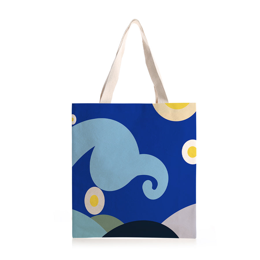 Feblilac Simple Strokes of Starry Sky Canvas Tote Bag - view 2