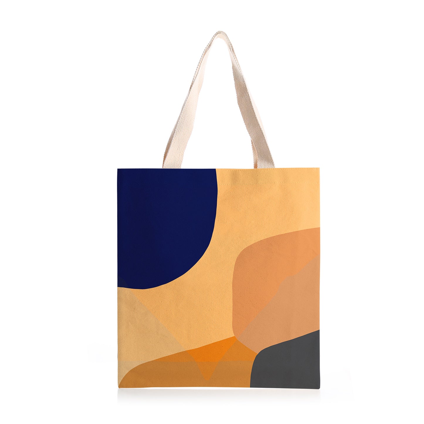 Feblilac Four Color Blocks Modern Abstract Canvas Tote Bag