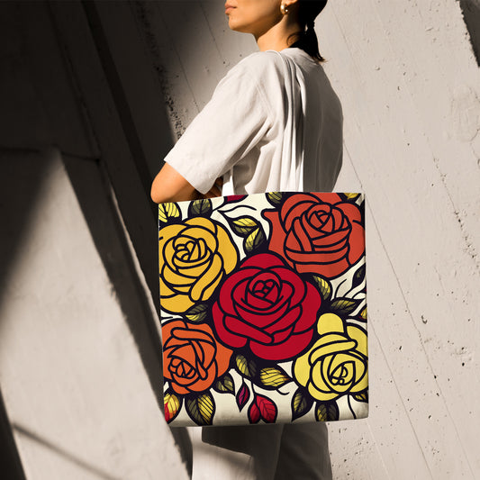 Feblilac Rose Bush Canvas Tote Bag