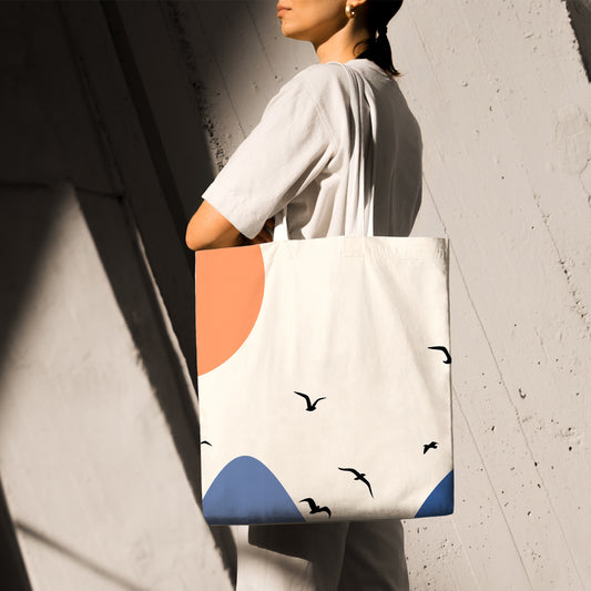 Feblilac Mountain Swallow Canvas Tote Bag