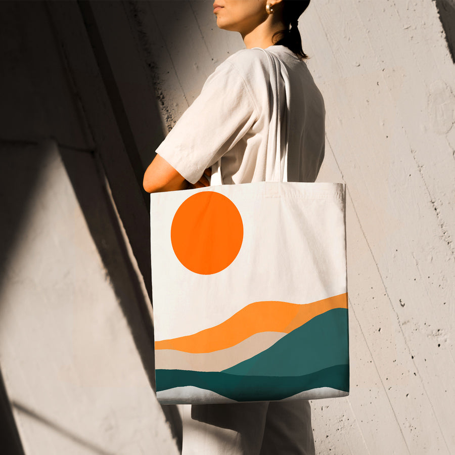 Feblilac Blue Mountains Canvas Tote Bag
