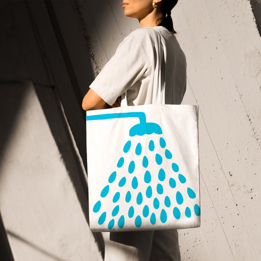 Feblilac Colorful Rain Shower Head Canvas Tote Bag