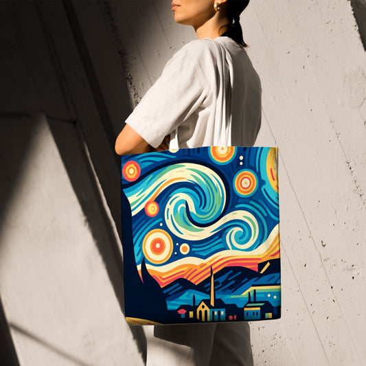 Feblilac Starry Sky Illustration Version Canvas Tote Bag