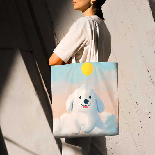 Feblilac Cloud Dog Canvas Tote Bag