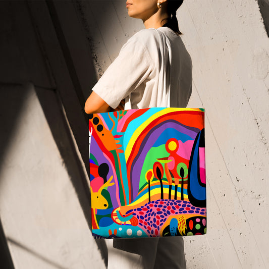 Feblilac Children's Drawings Canvas Tote Bag