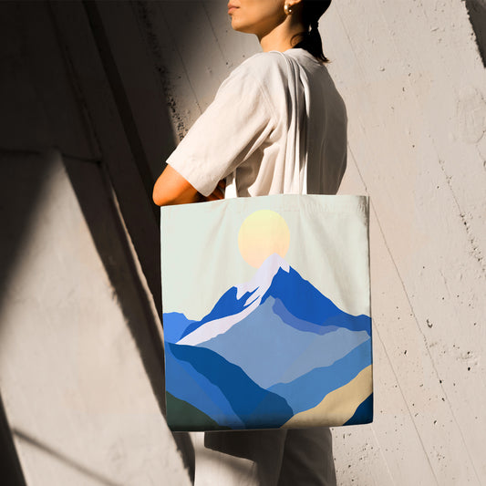 Feblilac the Snow Mountain of Sunrise Canvas Tote Bag