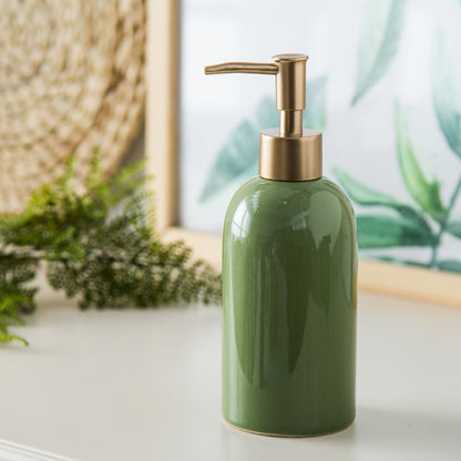 Ceramic Soap Dispenser, Solid Color Bottle for Kitchen Bathroom