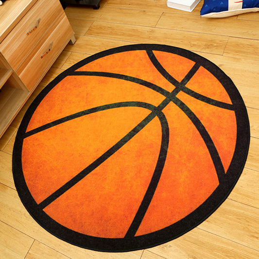 Round Basketball Area Rug for Office or Bedroom