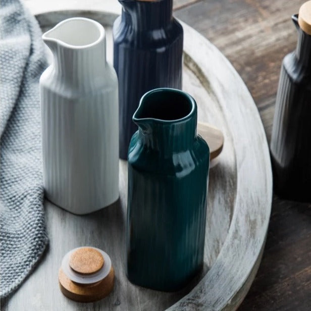 Ceramic Bottle for Kitchen, Oil Sauce Vinegar Dispenser - view 2