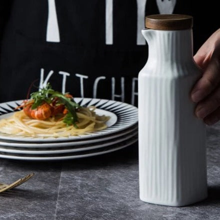 Ceramic Bottle for Kitchen, Oil Sauce Vinegar Dispenser - view 4
