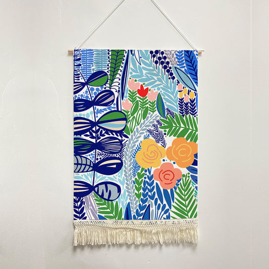 Feblilac Tropical Leaves Handmade Macrame Hanging Wall Decor Art