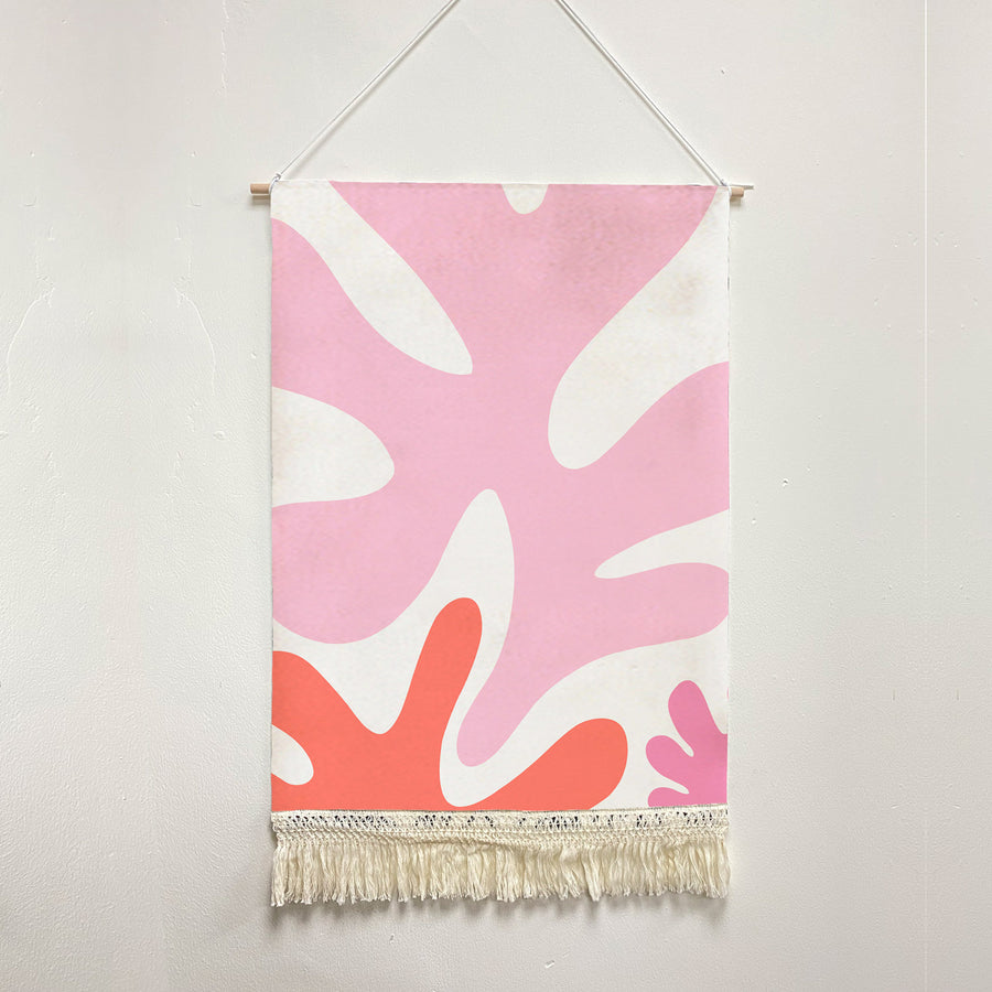 Feblilac Abstract Coral Handmade Macrame Hanging Wall Decor Art - view 2