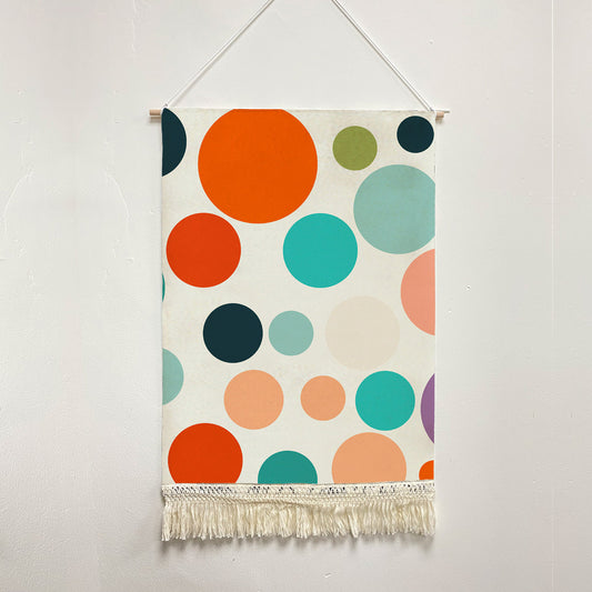 Feblilac Colorful Polka Dots Handmade Macrame Hanging Wall Decor Art